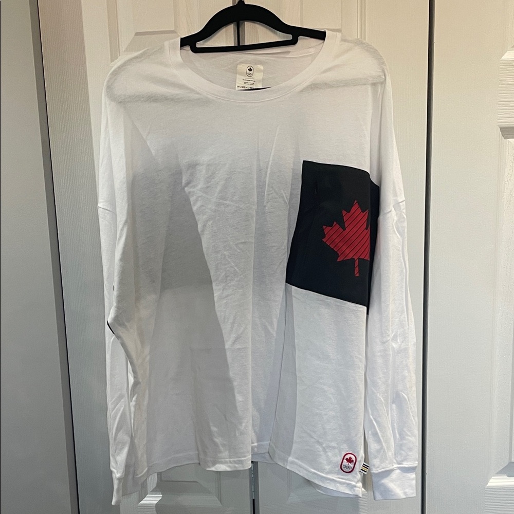 Olympic Team Canada Shirt with Maple Leaf Pocket